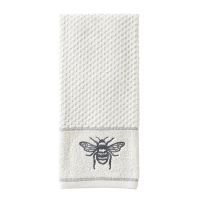 Farmhouse Bee Hand Towels 2-Pack in White