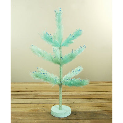 19" Unlit Pastel Green Pine Artificial Easter Tree