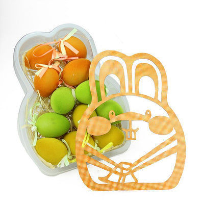2.5" Orange and Green Spring Easter Egg Ornaments Club Pack of 12