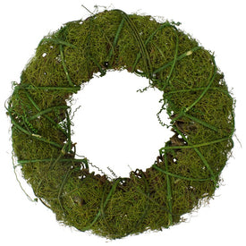 12" Green Moss and Vine Artificial Wreath