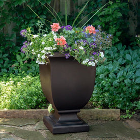 Augusta 26" Tall Planter - Espresso