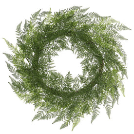 30" Artificial Green Lace Fern Wreath