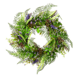24" Artificial Green Maytime Wreath