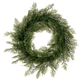 24" Artificial Cedar Wreath