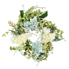 24" Artificial Green Hydrangea Berry Wreath