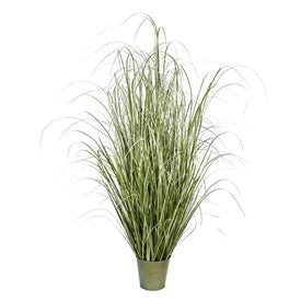 59" Artificial Native Green Grass in Iron Pot