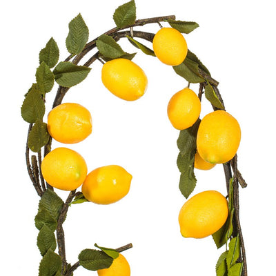 5' Artificial Green and Yellow Lemon Garland