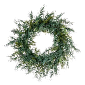 24" Artificial Mixed Fern Cedar Wreath