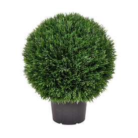 20" Artificial UV-Resistant Cedar Ball in Plastic Pot