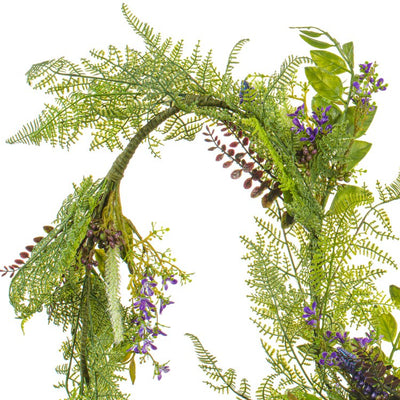 Vickerman 6' Artificial Green/Purple Maytime Garland.