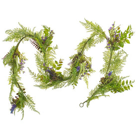 Vickerman 6' Artificial Green/Purple Maytime Garland.