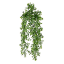 29.5" Artificial Hanging Green Spring Grass with UV Protection 2-Pack