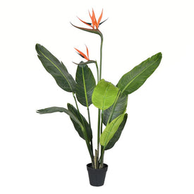 3' Artificial Bird of Paradise Palm Tree with 9 Leaves in Pot