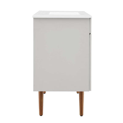 Harvest 36" Single Bathroom Vanity with White Ceramic Top and Integrated Sink