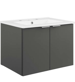 Product Image: EEI-5379-GRY-WHI Bathroom/Vanities/Single Vanity Cabinets with Tops
