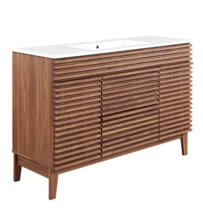 Product Image: EEI-4439-WAL-WHI Bathroom/Vanities/Single Vanity Cabinets with Tops