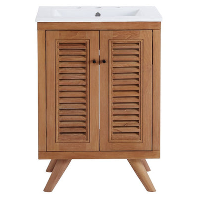 Birdie 24" Single Bathroom Vanity with White Ceramic Top and Integrated Sink