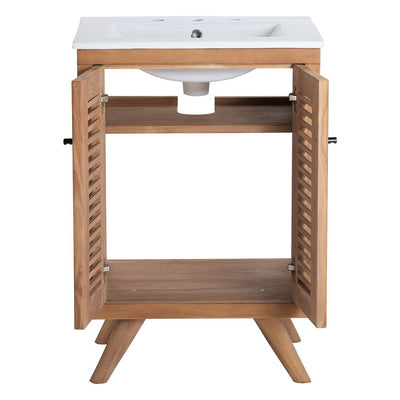 Birdie 24" Single Bathroom Vanity with White Ceramic Top and Integrated Sink