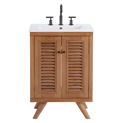 Birdie 24" Single Bathroom Vanity with White Ceramic Top and Integrated Sink