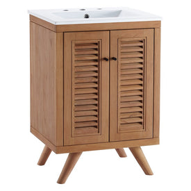 Birdie 24" Single Bathroom Vanity with White Ceramic Top and Integrated Sink