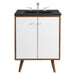 EEI-5363-WHI-BLK Bathroom/Vanities/Single Vanity Cabinets with Tops