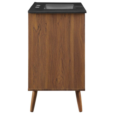 Transmit 36" Single Bathroom Vanity with Black Ceramic Top and Integrated Sink