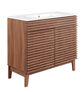 Product Image: EEI-4437-WAL-WHI Bathroom/Vanities/Single Vanity Cabinets with Tops