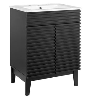 Product Image: EEI-3860-BLK-WHI Bathroom/Vanities/Single Vanity Cabinets with Tops
