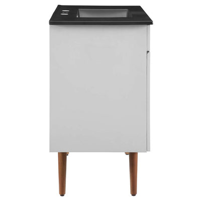 Harvest 36" Single Bathroom Vanity with Black Ceramic Top and Integrated Sink