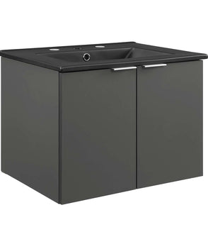 Product Image: EEI-5370-GRY-BLK Bathroom/Vanities/Single Vanity Cabinets with Tops