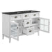 EEI-5480-WHI-BLK Bathroom/Vanities/Double Vanity Cabinets with Tops