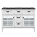 EEI-5480-WHI-BLK Bathroom/Vanities/Double Vanity Cabinets with Tops