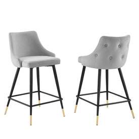 Adorn Performance Velvet Counter Stools Set of 2