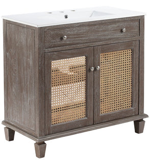 Product Image: EEI-5111-GRY-WHI Bathroom/Vanities/Single Vanity Cabinets with Tops
