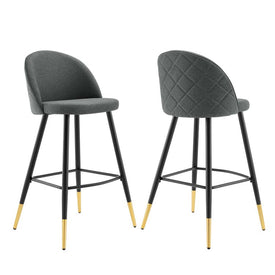 Cordial Fabric Bar Stools Set of 2
