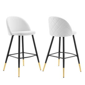 Cordial Performance Velvet Bar Stools Set of 2
