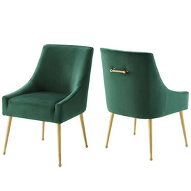 Discern Upholstered Performance Velvet Dining Chairs Set of 2