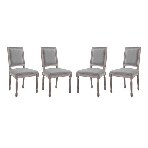Court Upholstered Fabric Dining Side Chairs Set of 4