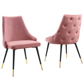 Adorn Performance Velvet Dining Side Chairs Set of 2