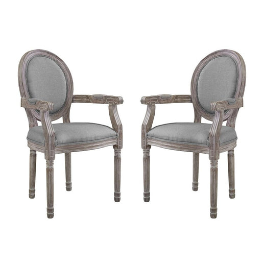 Emanate Upholstered Fabric Dining Armchairs Set of 2
