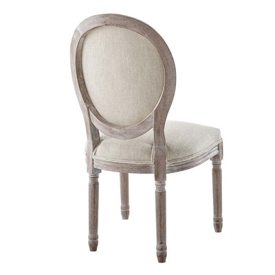Arise Vintage French Upholstered Fabric Dining Side Chairs Set of 2