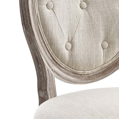 Arise Vintage French Upholstered Fabric Dining Side Chairs Set of 2