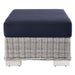 EEI-4839-LGR-NAV Outdoor/Patio Furniture/Outdoor Ottomans