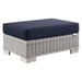 EEI-4839-LGR-NAV Outdoor/Patio Furniture/Outdoor Ottomans
