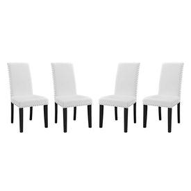 Parcel Vinyl Dining Side Chairs Set of 4