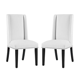 Baron Vinyl Dining Chairs Set of 2