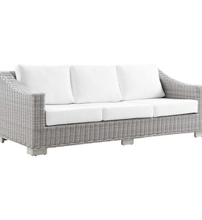 Product Image: EEI-4842-LGR-WHI Outdoor/Patio Furniture/Outdoor Sofas