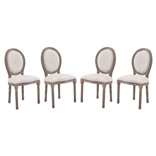 Emanate Upholstered Fabric Dining Side Chairs Set of 4