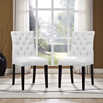 Duchess Vinyl Dining Chairs Set of 2