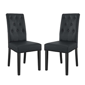 Confer Vinyl Dining Side Chairs Set of 2